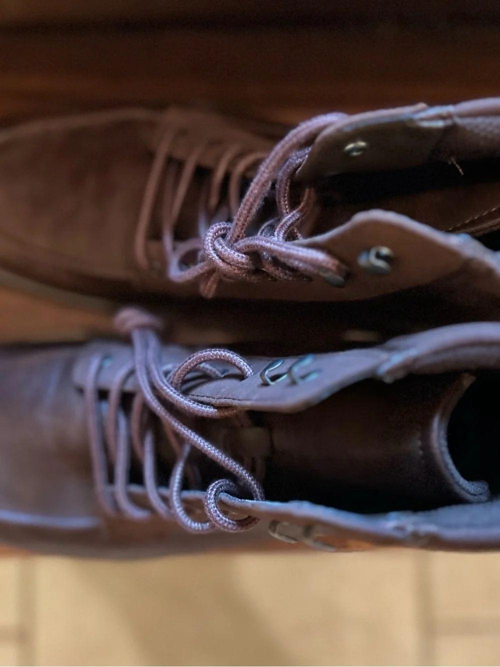 Dr. Scholl's Men's Brown Lace-Up Leather Work Boot